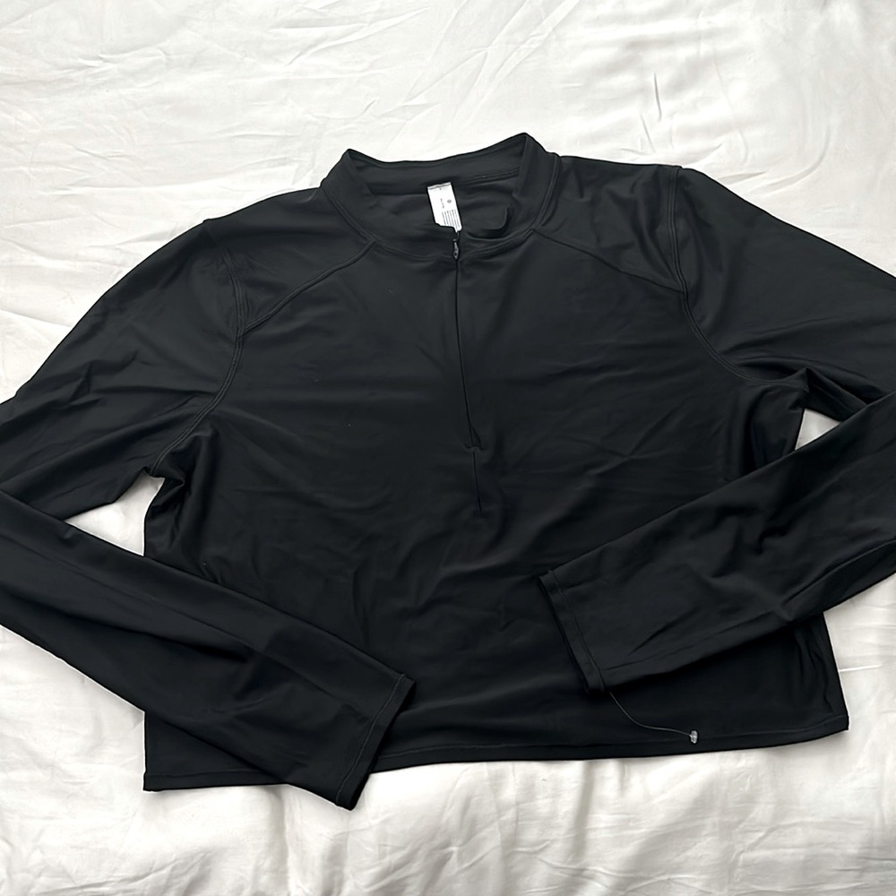 Lululemon crop zip long sleeve running top NEW